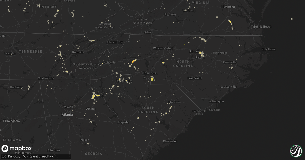 Hail map on July 6, 2022