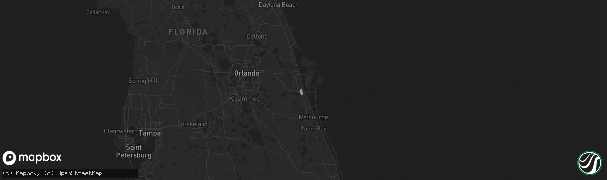 Hail map in Cocoa, FL on July 6, 2023