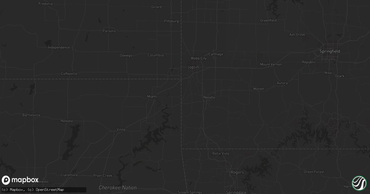 Hail map in Ringold, OK on July 6, 2023
