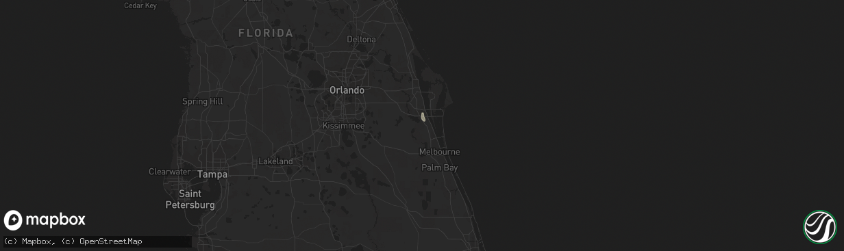 Hail map in Rockledge, FL on July 6, 2023