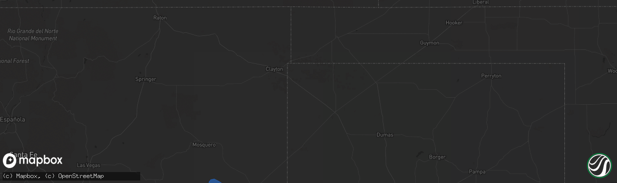 Hail map in Tucumcari, NM on July 6, 2023
