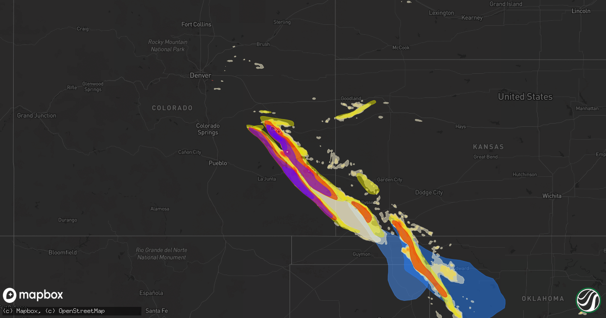 Hail map on July 6, 2023
