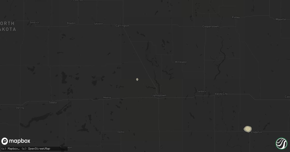 Hail map in Buchanan, ND on July 6, 2024