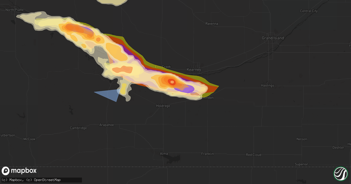 Hail map in Funk, NE on July 6, 2024