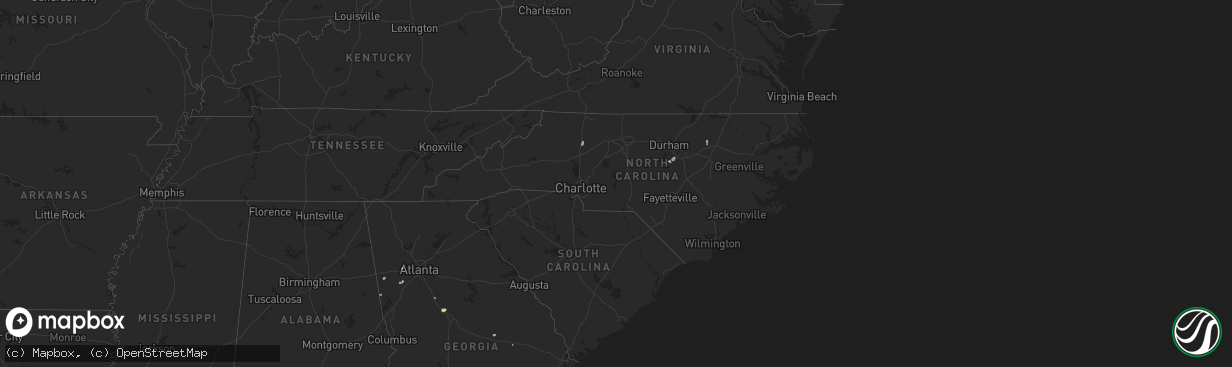 Hail map in North Carolina on July 6, 2024