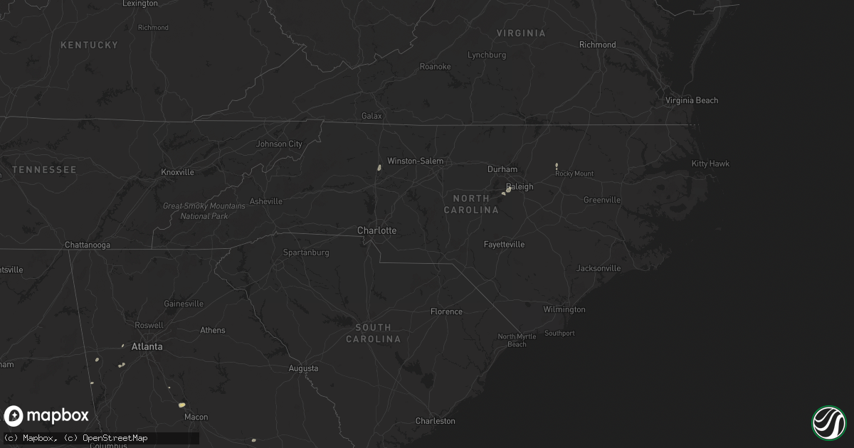 Hail map in North Carolina on July 6, 2024