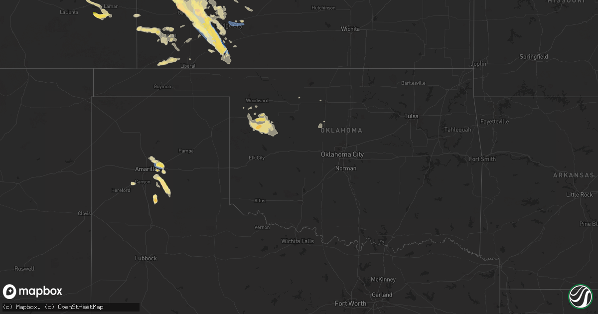 Hail map in Oklahoma on July 6, 2024