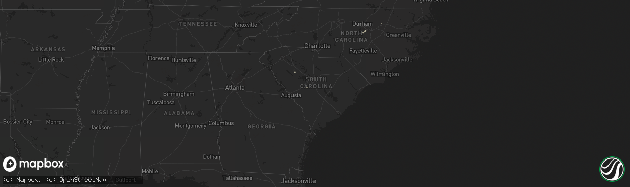 Hail map in South Carolina on July 6, 2024