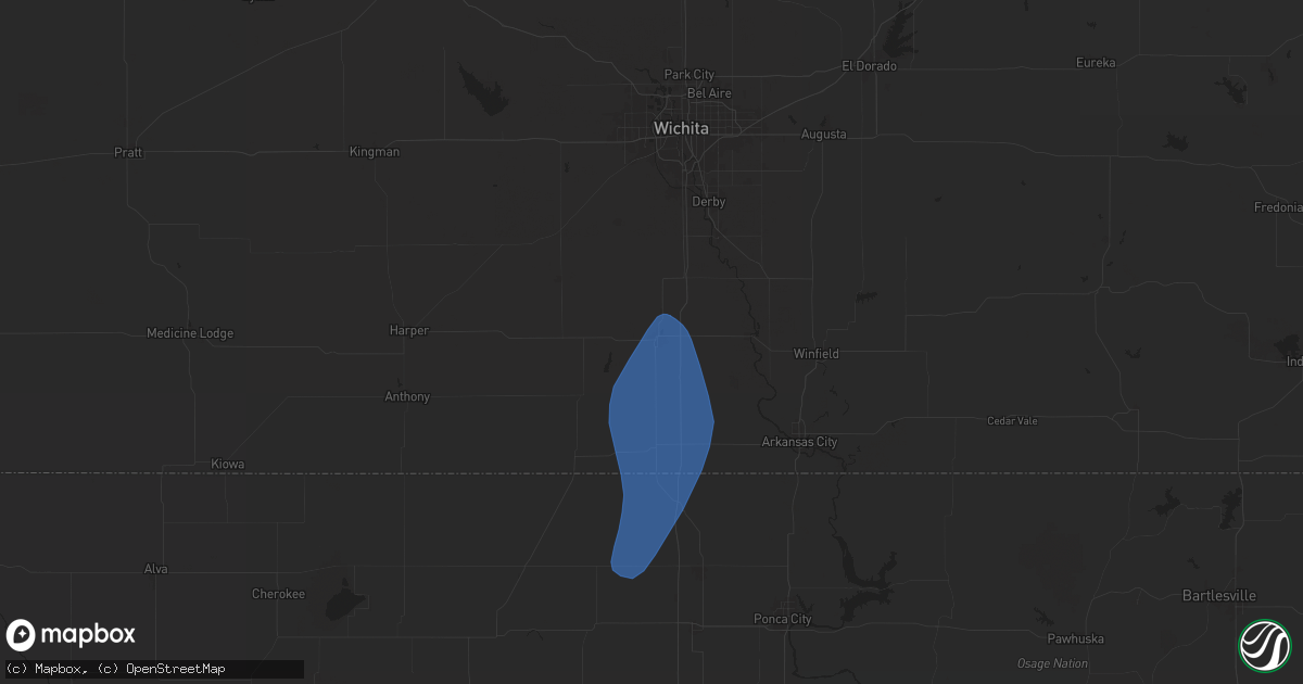 Hail map in Wellington, KS on July 6, 2025