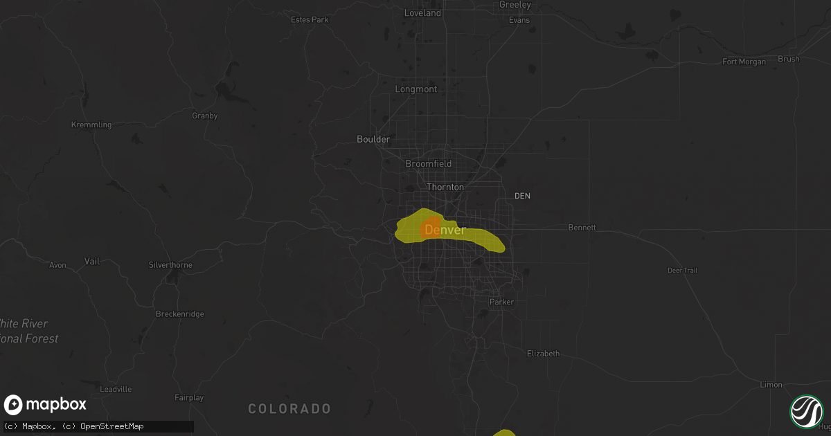 Hail map in Wheat Ridge, CO on July 6, 2025