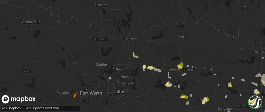 Hail map in Anna, TX on July 6, 2026