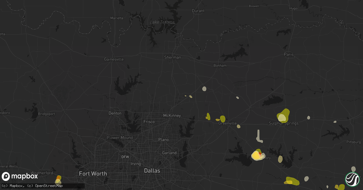 Hail map in Anna, TX on July 6, 2026