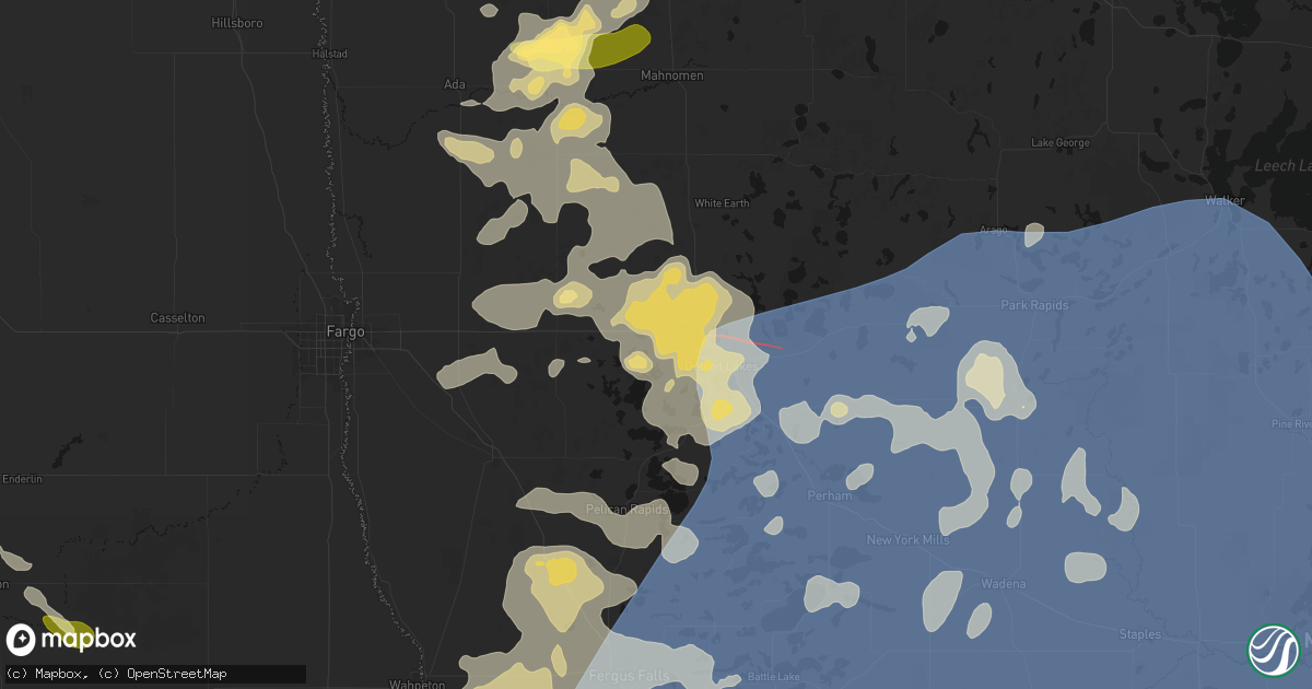 Hail map in Audubon, MN on July 6, 2026