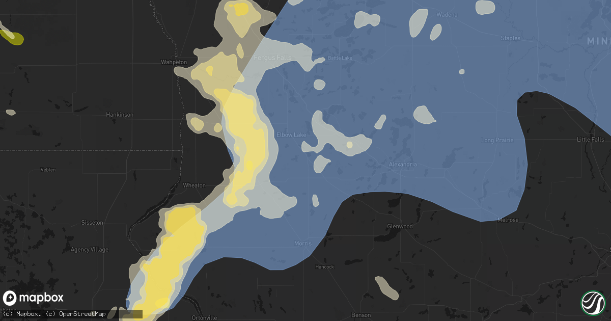 Hail map in Barrett, MN on July 6, 2026