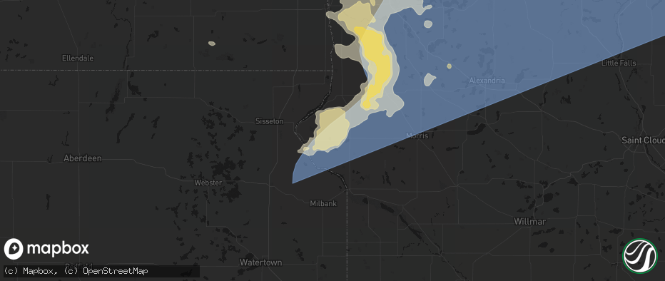Hail map in Barry, MN on July 6, 2026