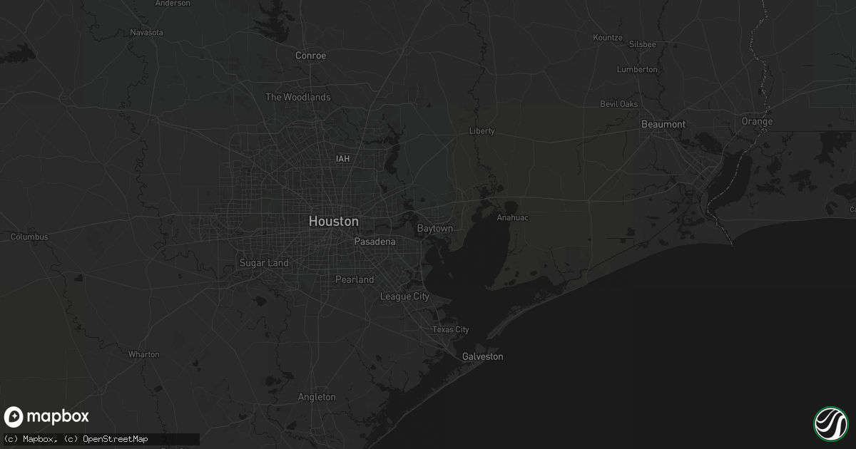 Hail map in Baytown, TX on July 6, 2026