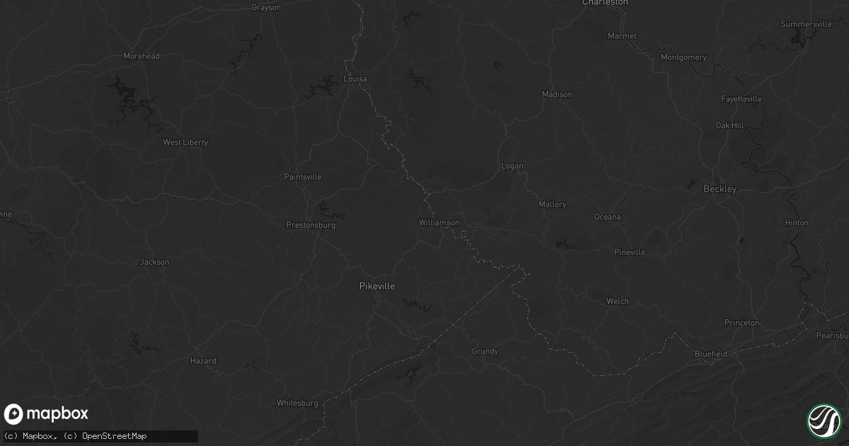 Hail map in Belfry, KY on July 6, 2026