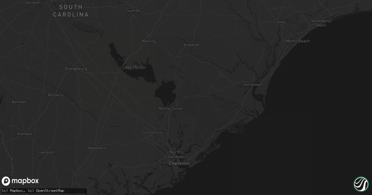 Hail map in Bonneau, SC on July 6, 2026
