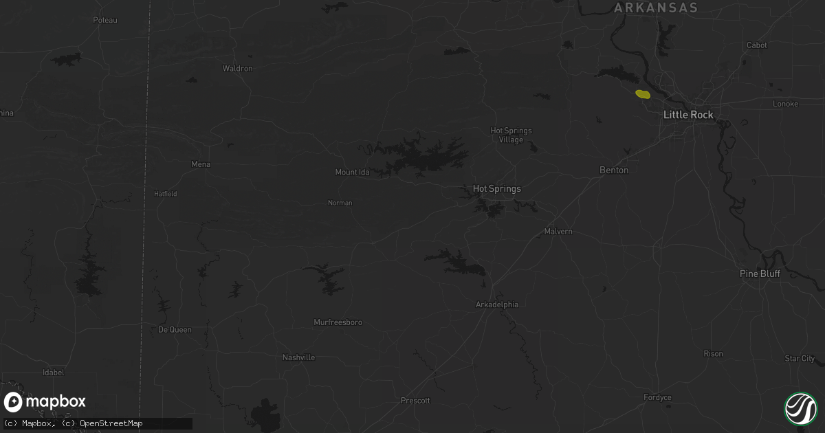Hail map in Bonnerdale, AR on July 6, 2026
