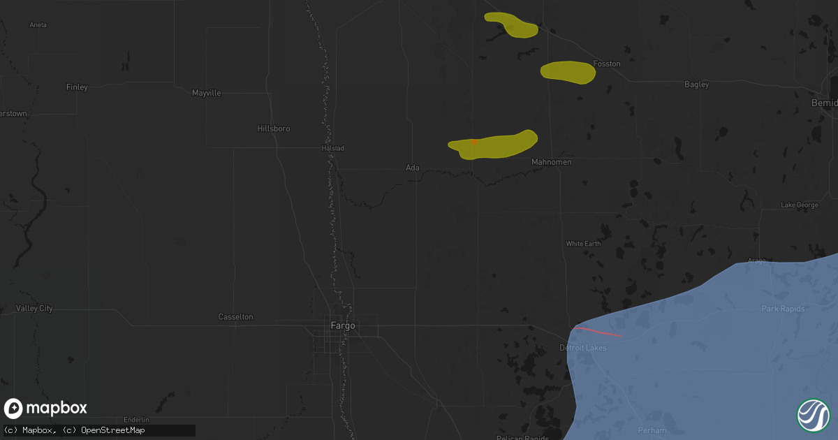 Hail map in Borup, MN on July 6, 2026