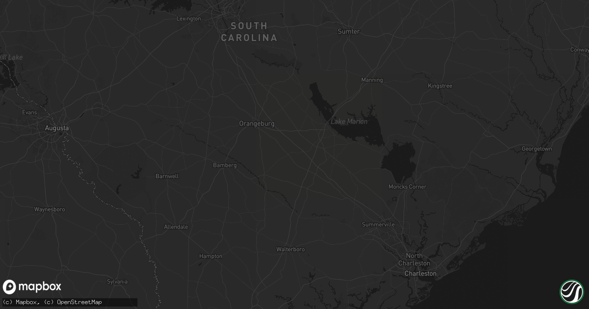 Hail map in Bowman, SC on July 6, 2026
