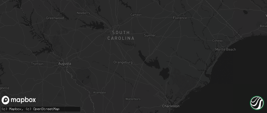 Hail map in Cameron, SC on July 6, 2026