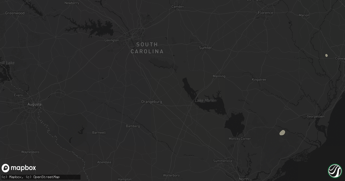 Hail map in Cameron, SC on July 6, 2026