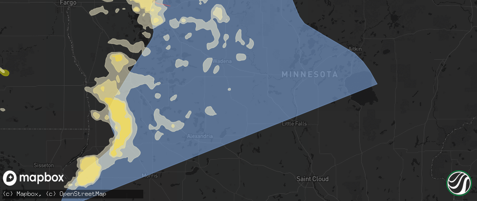 Hail map in Clarissa, MN on July 6, 2026