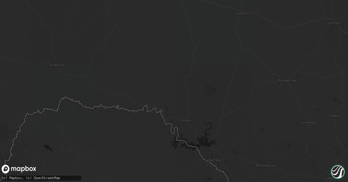 Hail map in Comstock, TX on July 6, 2026