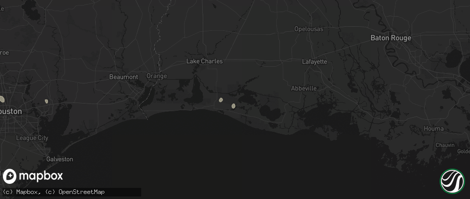 Hail map in Creole, LA on July 6, 2026
