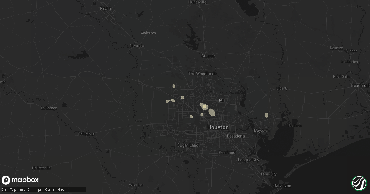 Hail map in Cypress, TX on July 6, 2026