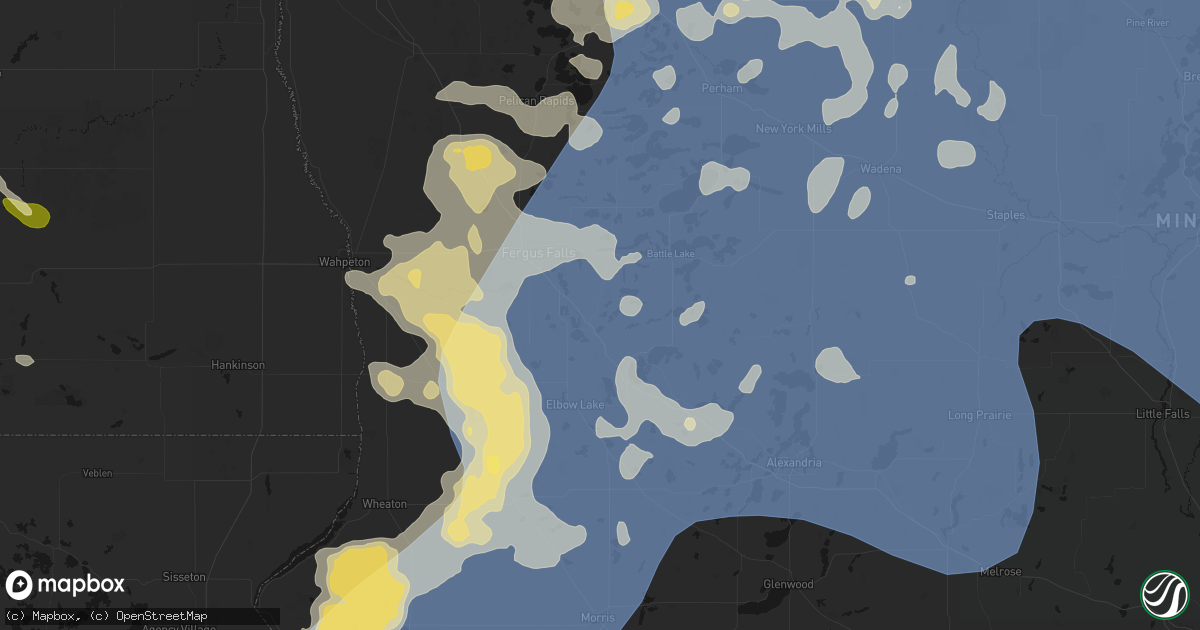 Hail map in Dalton, MN on July 6, 2026