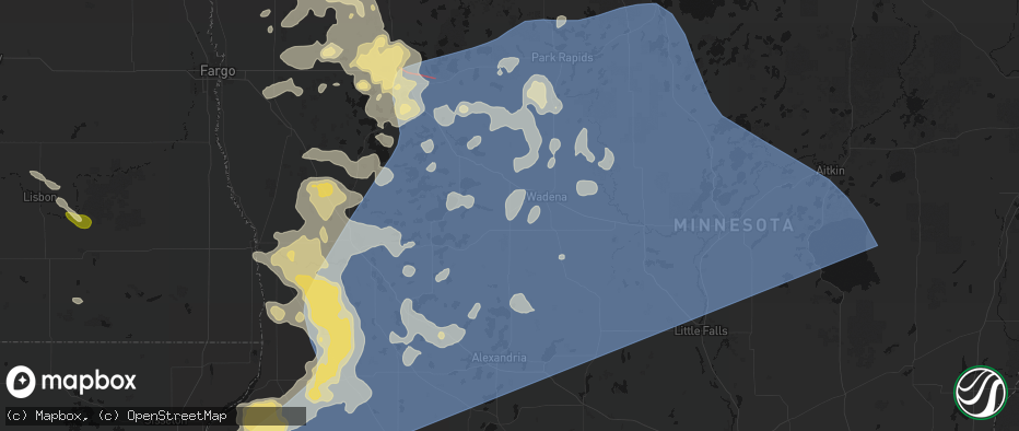 Hail map in Deer Creek, MN on July 6, 2026