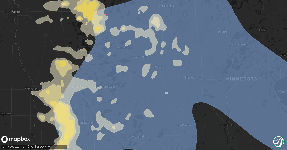 Hail map in Deer Creek, MN on July 6, 2026