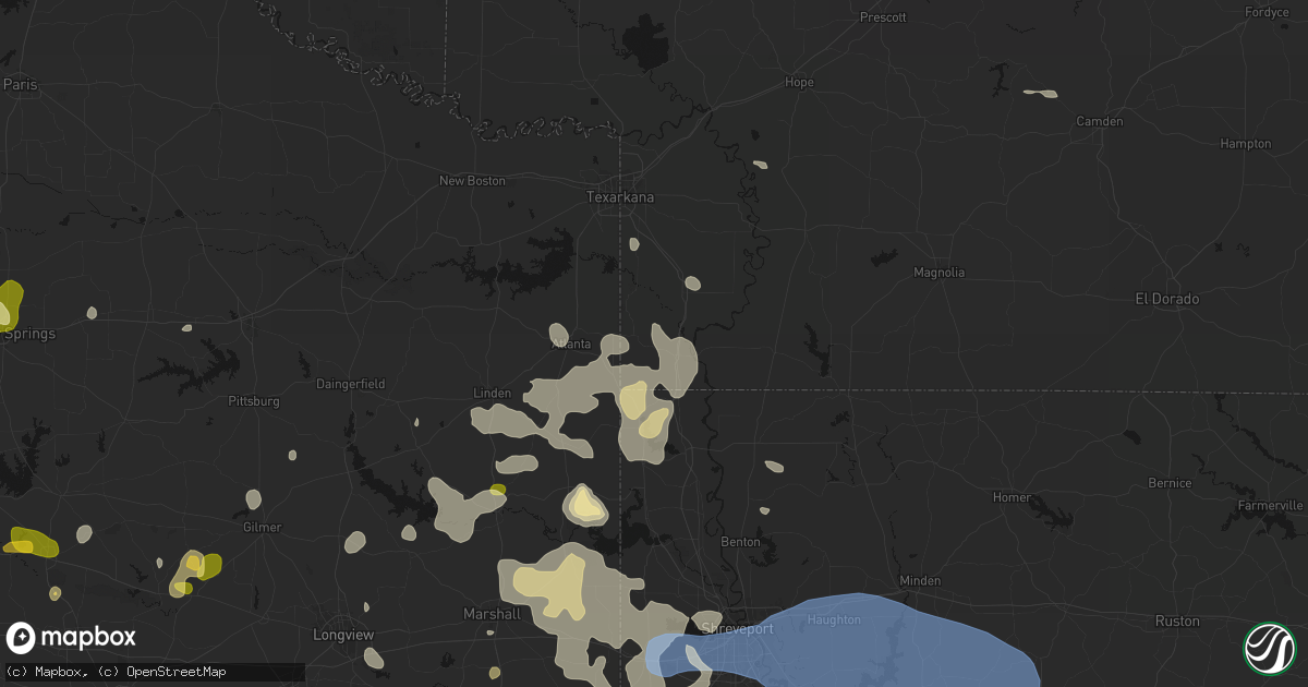 Hail map in Doddridge, AR on July 6, 2026