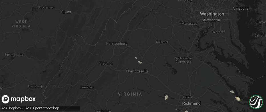 Hail map in Dyke, VA on July 6, 2026