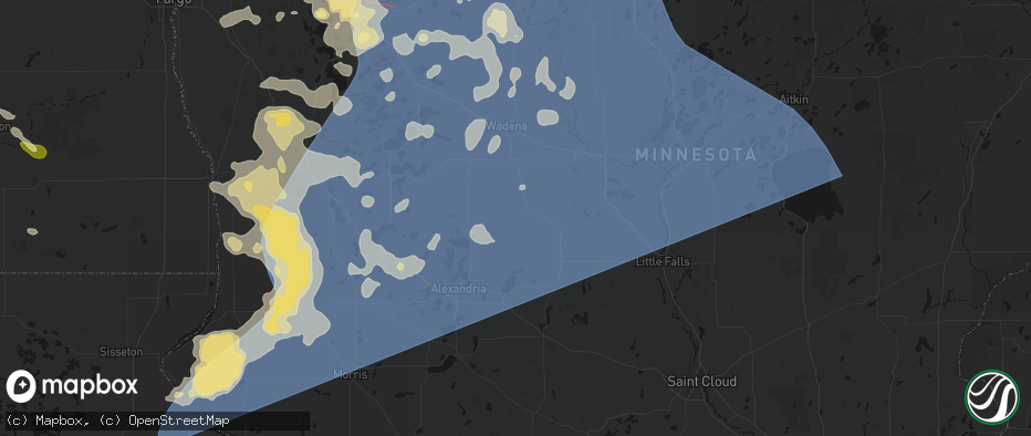 Hail map in Eagle Bend, MN on July 6, 2026