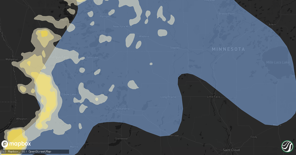 Hail map in Eagle Bend, MN on July 6, 2026