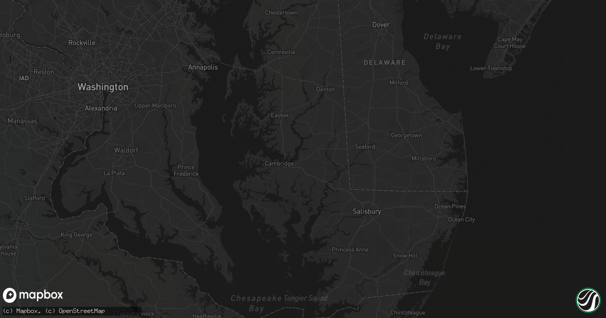 Hail map in East New Market, MD on July 6, 2026