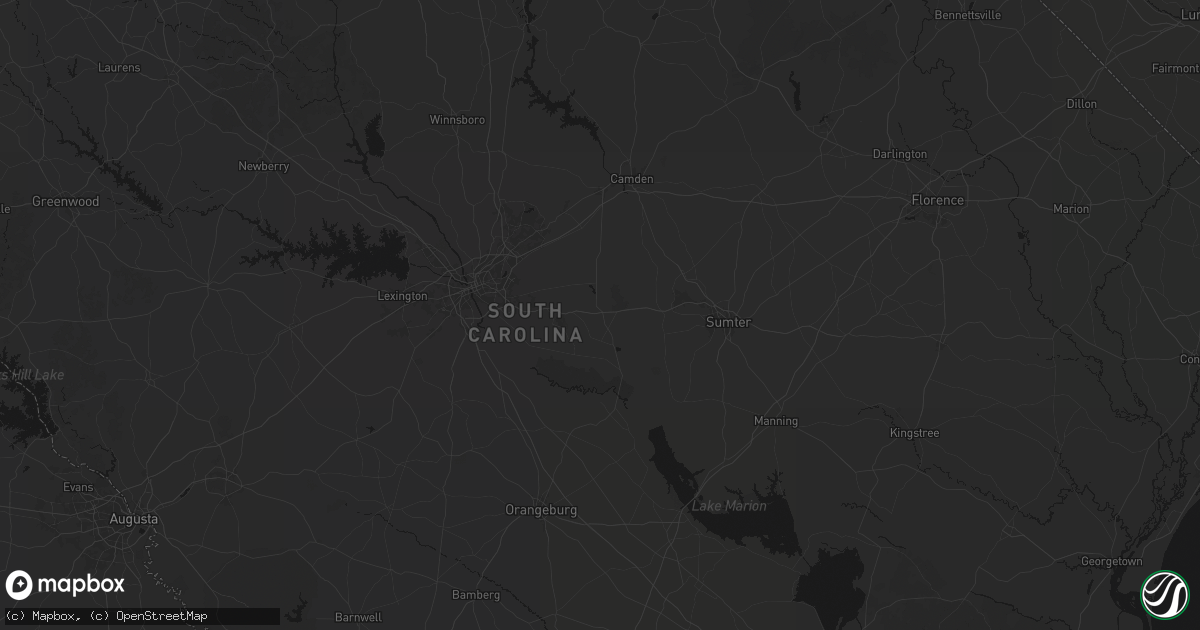 Hail map in Eastover, SC on July 6, 2026