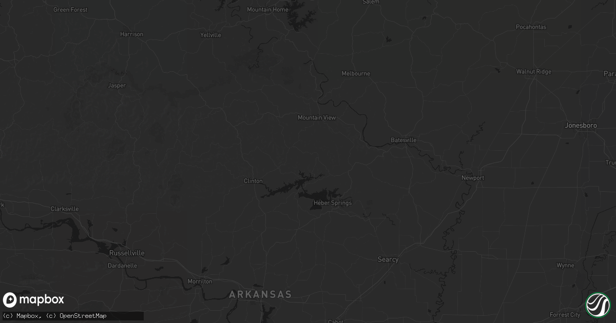 Hail map in Edgemont, AR on July 6, 2026
