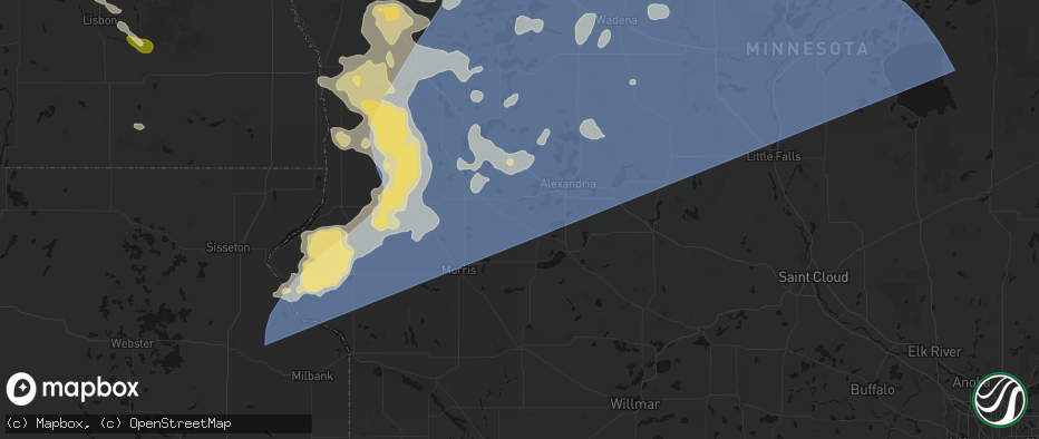 Hail map in Farwell, MN on July 6, 2026