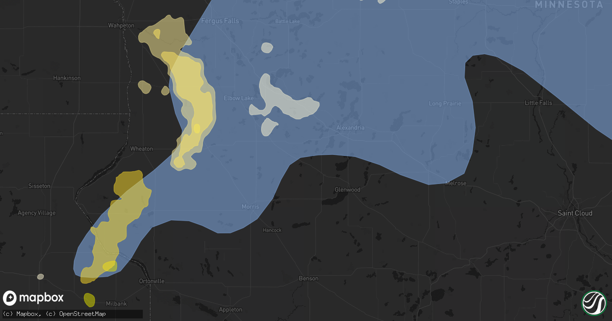 Hail map in Farwell, MN on July 6, 2026