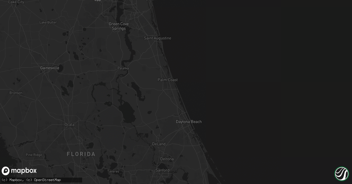 Hail map in Flagler Beach, FL on July 6, 2026