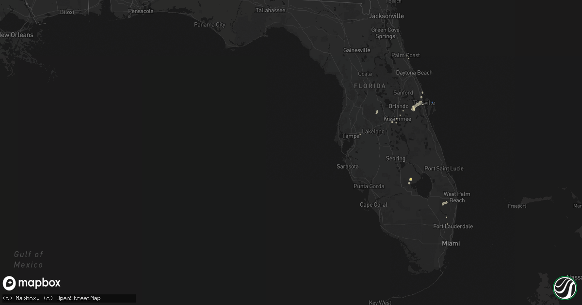 Hail map in Florida on July 6, 2026