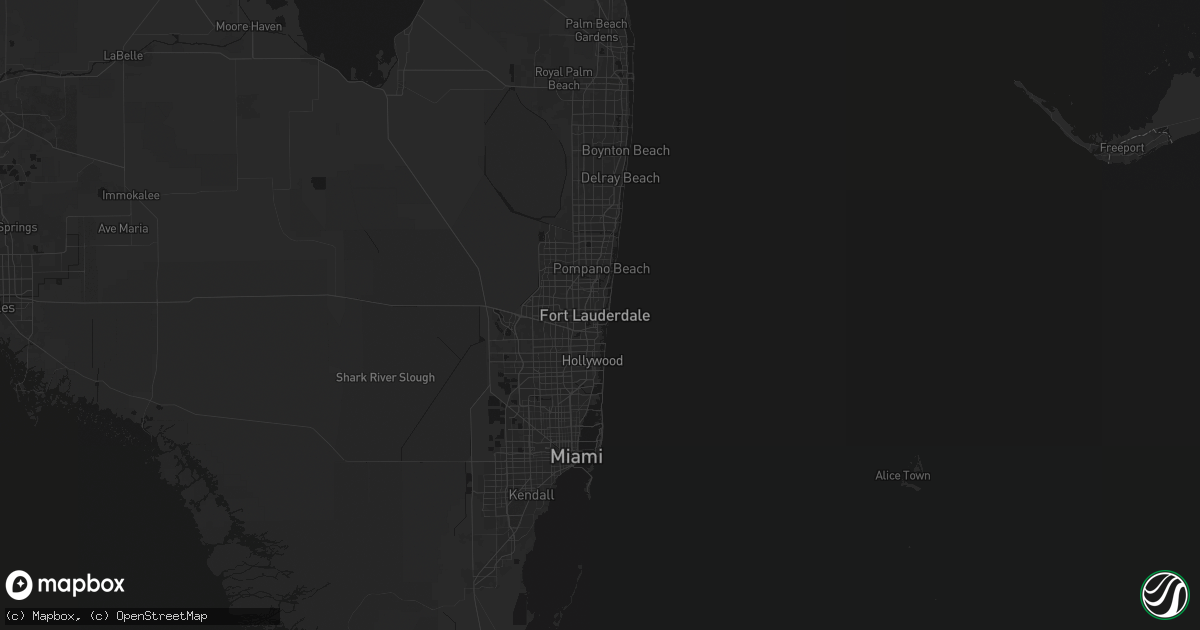 Hail map in Fort Lauderdale, FL on July 6, 2026