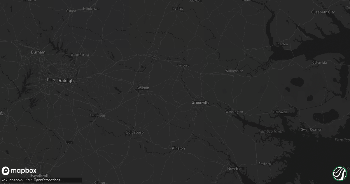 Hail map in Fountain, NC on July 6, 2026