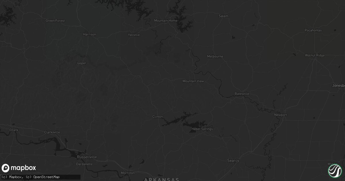 Hail map in Fox, AR on July 6, 2026