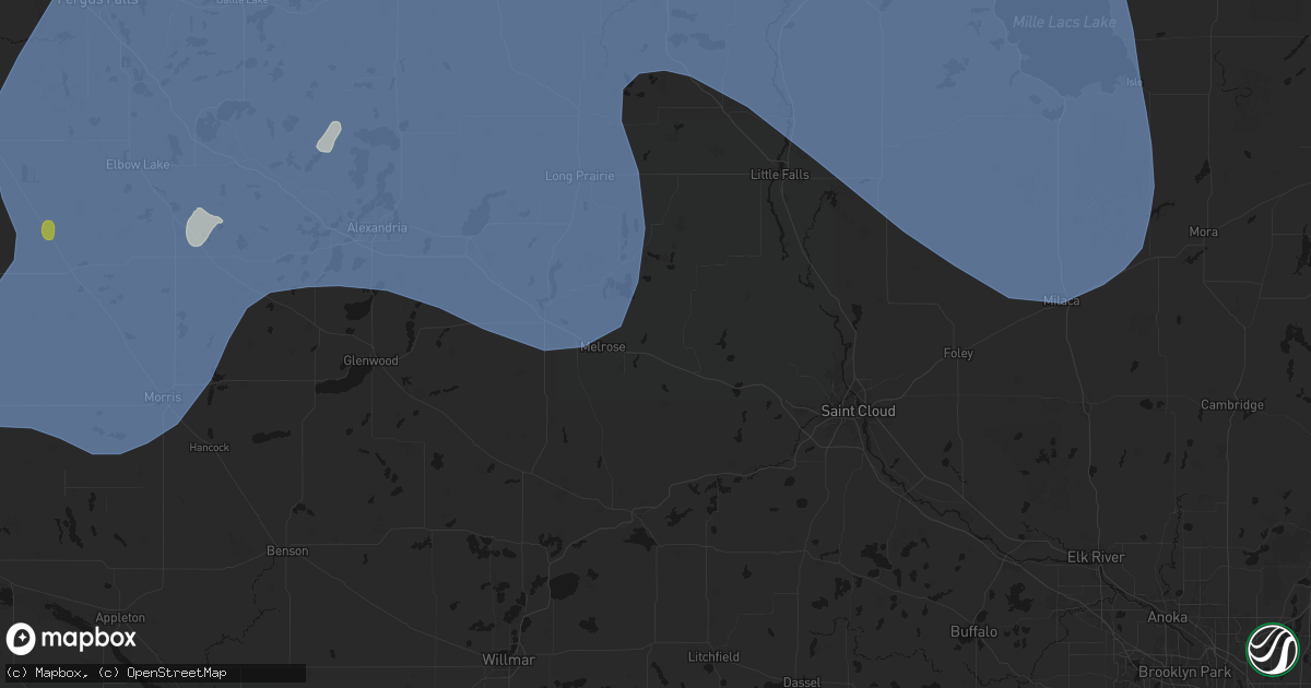 Hail map in Freeport, MN on July 6, 2026