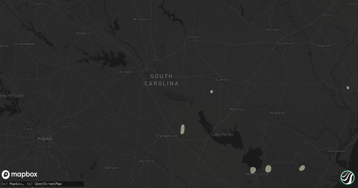 Hail map in Gadsden, SC on July 6, 2026